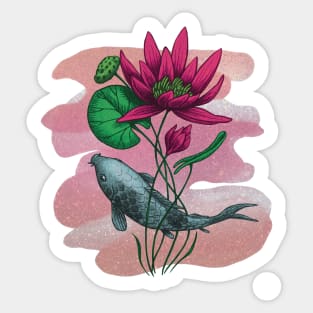 The Lotus - pink Sticker